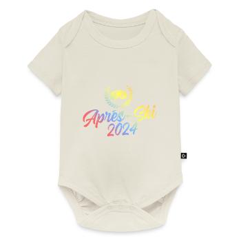 Masque de ski coloré après-ski 2024 - Body à manches courtes Premium Bébé - blanc cassé - Devant