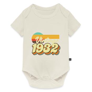 1932 born 90 year birthday retro - Baby Premium short-sleeve bodysuit - off white - Front