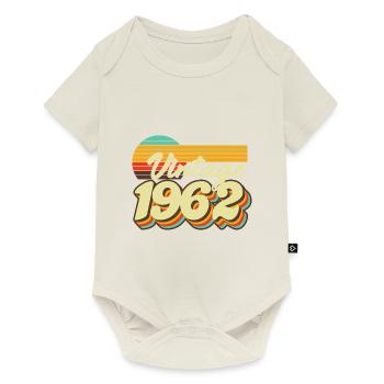1962 Vintage 60's Anniversaire Rétro Vintage - Body à manches courtes Premium Bébé - blanc cassé - Devant