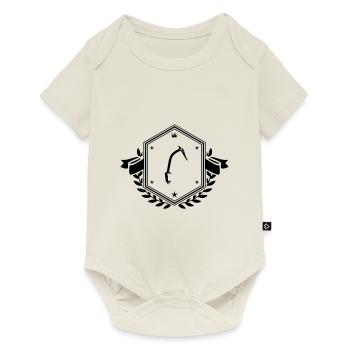 Armoiries du piolet de l’équipement d’escalade - Body à manches courtes Premium Bébé - blanc cassé - Devant