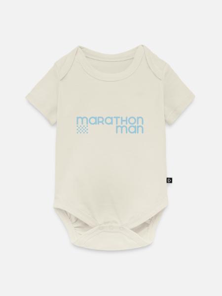 Marathon-Mann - Anpassbare - Baby Premium Kurzarmbody - Naturweiß