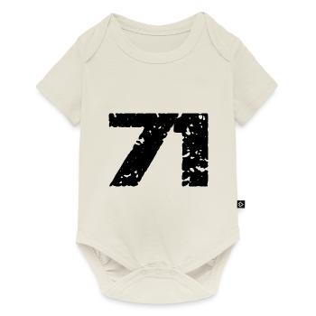 71 Maillot numéro - Body à manches courtes Premium Bébé - blanc cassé - Devant