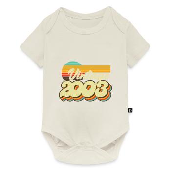 2003 Anniversaire Né En 2003 Rétro Millésime - Body à manches courtes Premium Bébé - blanc cassé - Devant