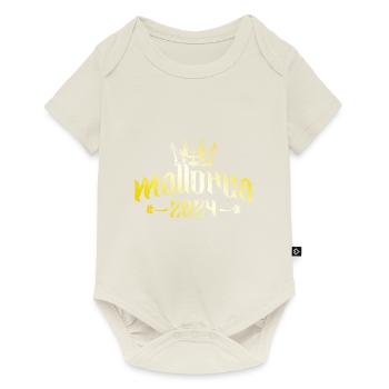 Majorque 2024 Or - Body à manches courtes Premium Bébé - blanc cassé - Devant