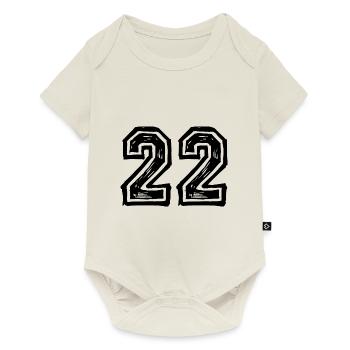 22 Nombre de maillot - Body à manches courtes Premium Bébé - blanc cassé - Devant