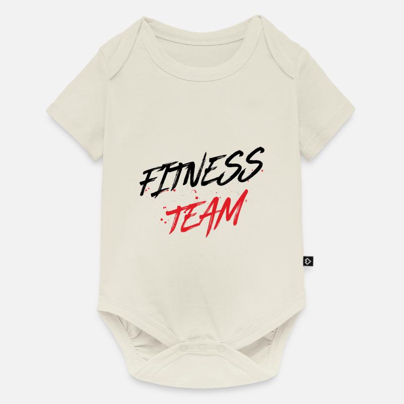 Équipe de conditionnement physique - Body à manches courtes Premium Bébé - blanc cassé