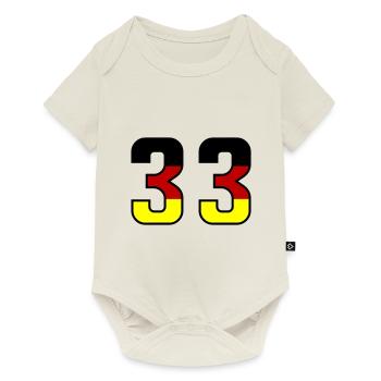 33 Zahl symbol Germany - Baby Premium Kurzarmbody - Naturweiß - Vorne