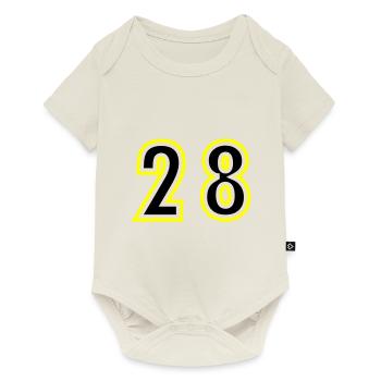 28 Nombre Collège - Body à manches courtes Premium Bébé - blanc cassé - Devant