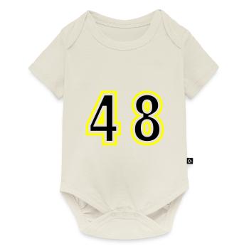 48 Nombre Collège - Body à manches courtes Premium Bébé - blanc cassé - Devant