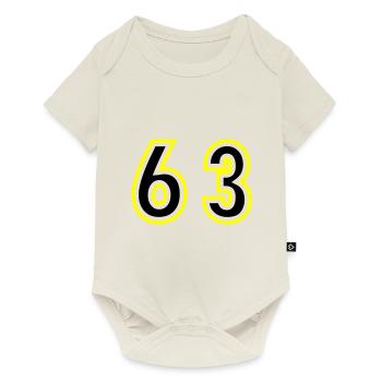 63 Nombre Collège - Body à manches courtes Premium Bébé - blanc cassé - Devant
