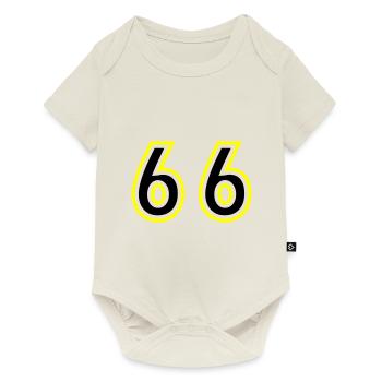 66 Nombre Collège - Body à manches courtes Premium Bébé - blanc cassé - Devant