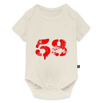 Symbole numérique 58 - Body à manches courtes Premium Bébé - blanc cassé - Devant