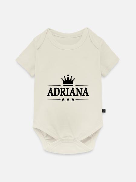 Adriana - Baby Premium Kurzarmbody - Naturweiß