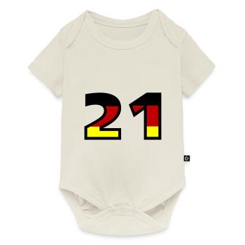 21 Numéro Allemagne Jersey - Body à manches courtes Premium Bébé - blanc cassé - Devant