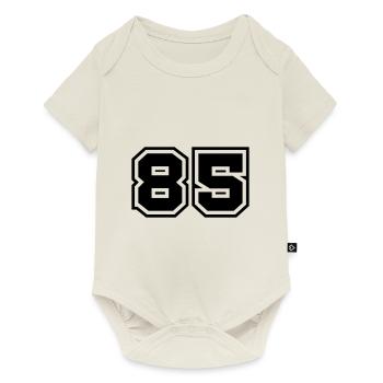 85 nombre symbole - Body à manches courtes Premium Bébé - blanc cassé - Devant