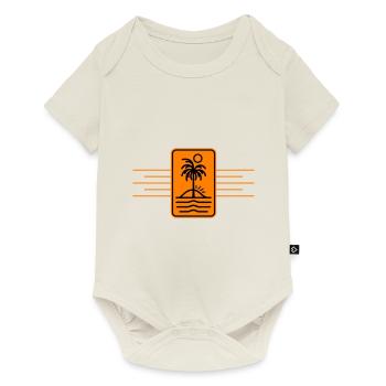 Palm Trees Island Symbol Beach - Baby Premium short-sleeve bodysuit - off white - Front