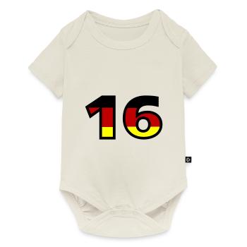 16 Numéro Allemagne Jersey - Body à manches courtes Premium Bébé - blanc cassé - Devant