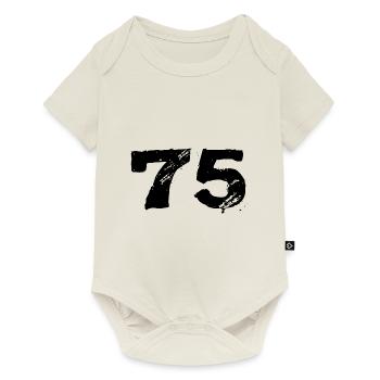75 Maillot numéro - Body à manches courtes Premium Bébé - blanc cassé - Devant