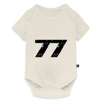 77 Number jersey - Baby Premium short-sleeve bodysuit - off white - Front