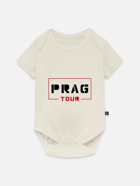 prag tour - Baby Premium Kurzarmbody - Naturweiß