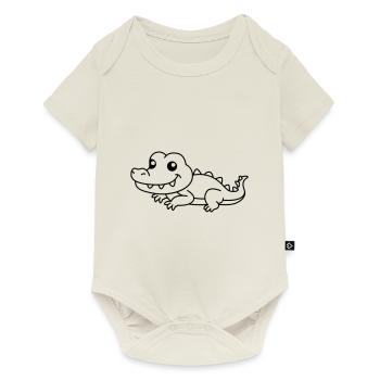 Alligator Comic Animal - Baby Premium short-sleeve bodysuit - off white - Front