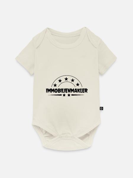 Immobilienmakler Beruf - Baby Premium Kurzarmbody - Naturweiß