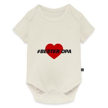 Bester Opa Herz Liebe - Baby Premium Kurzarmbody - Naturweiß - Vorne