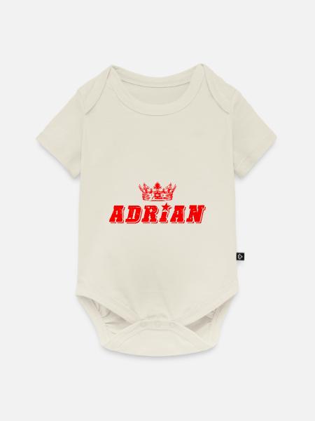 Adrian - Baby Premium Kurzarmbody - Naturweiß