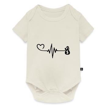 Money Love Pulse Heart - Baby Premium short-sleeve bodysuit - off white - Front