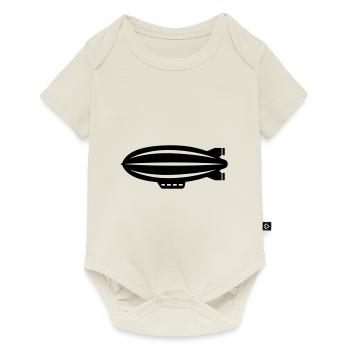 Symbole de l’icône Zeppelin - Body à manches courtes Premium Bébé - blanc cassé - Devant