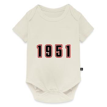 1951 Year Number - Baby Premium short-sleeve bodysuit - off white - Front