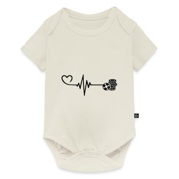 Poker chip pulse heart love - Baby Premium short-sleeve bodysuit - off white - Front