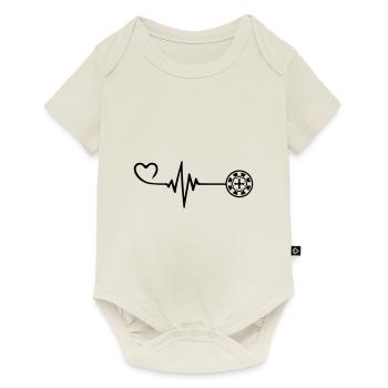 Roulette Pulse Heart - Body à manches courtes Premium Bébé - blanc cassé - Devant