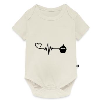 Muffin Pulse Heart Love - Body à manches courtes Premium Bébé - blanc cassé - Devant