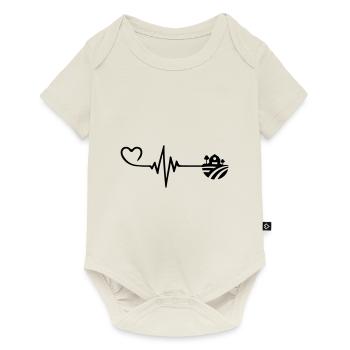 Farm Pulse Heart Love - Baby Premium short-sleeve bodysuit - off white - Front