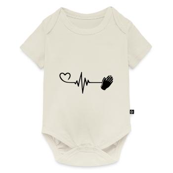 Pouls de prière Amour du cœur - Body à manches courtes Premium Bébé - blanc cassé - Devant