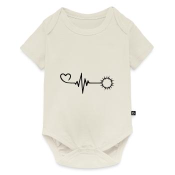 Crown of Thorns Jesus Pulse Heart Love - Baby Premium short-sleeve bodysuit - off white - Front