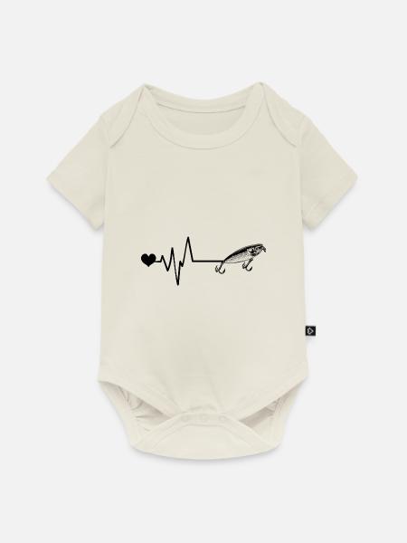 Angelhaken Puls - Baby Premium Kurzarmbody - Naturweiß