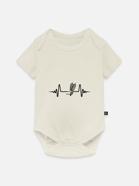 Spieß grill Puls - Baby Premium Kurzarmbody - Naturweiß