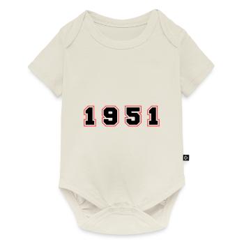 1951 Year Number - Baby Premium short-sleeve bodysuit - off white - Front