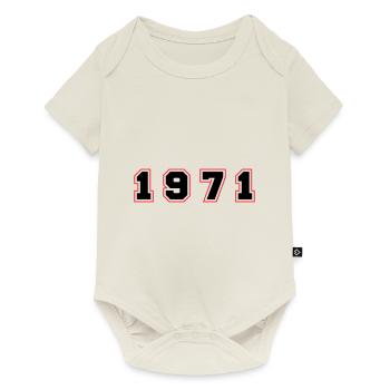 1971 Year Number - Baby Premium short-sleeve bodysuit - off white - Front