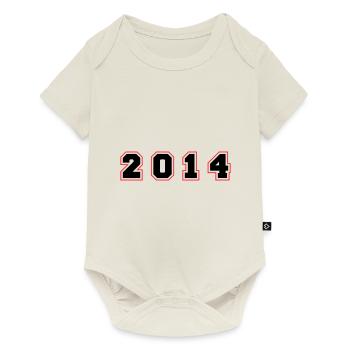 2014 Year Number - Baby Premium short-sleeve bodysuit - off white - Front