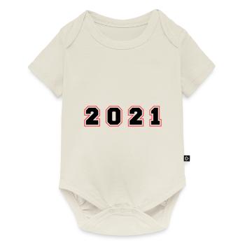 2021 Year Number - Baby Premium short-sleeve bodysuit - off white - Front