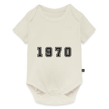 Numéro de l’année 1970 - Body à manches courtes Premium Bébé - blanc cassé - Devant