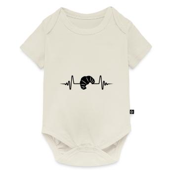 Croissant Symbol Puls - Baby Premium Kurzarmbody - Naturweiß - Vorne