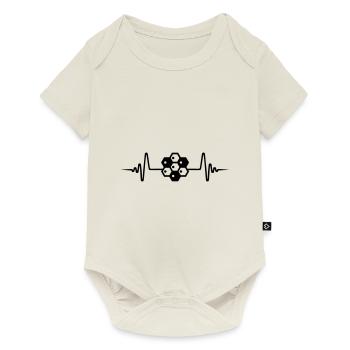 Imker Puls symbol - Baby Premium Kurzarmbody - Naturweiß - Vorne