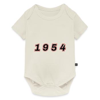 Numéro de l’année 1954 - Body à manches courtes Premium Bébé - blanc cassé - Devant