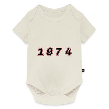 1974 Year Number - Baby Premium short-sleeve bodysuit - off white - Front