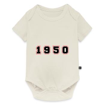 Numéro de l’année 1950 - Body à manches courtes Premium Bébé - blanc cassé - Devant