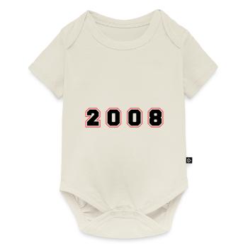 2008 Year Number - Baby Premium short-sleeve bodysuit - off white - Front
